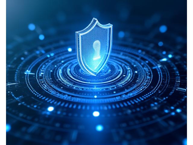 Visualization of a multi-layered security framework for cross-chain bridges, showing protective shields, firewalls, and cryptographic locks safeguarding assets during transfer across blockchain networks.