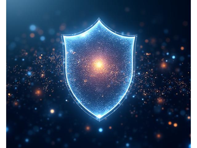 Abstract blockchain network representing secure decentralized exchange infrastructure