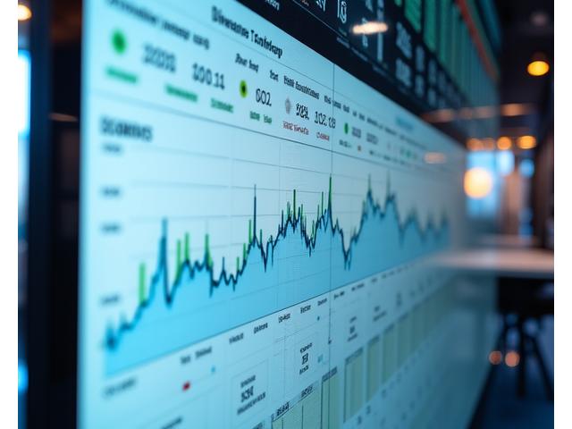Innovative fintech dashboard showing data analytics