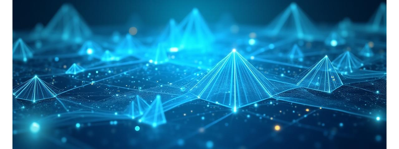 Abstract representation of a digital legal framework with blockchain elements.