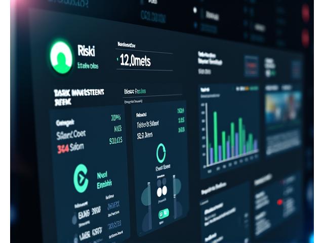 Security-focused dashboard interface with risk indicators, protective measures, and graphs demonstrating stabilized financial strategies and minimized impermanent loss.